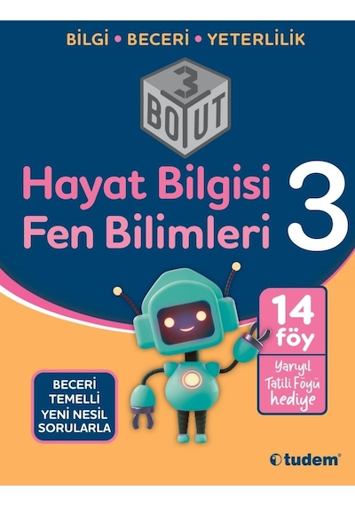 3.Sınıf Hayat Bilgisi + Fen Bilimleri 3 Boyut -  Tudem Yayınları