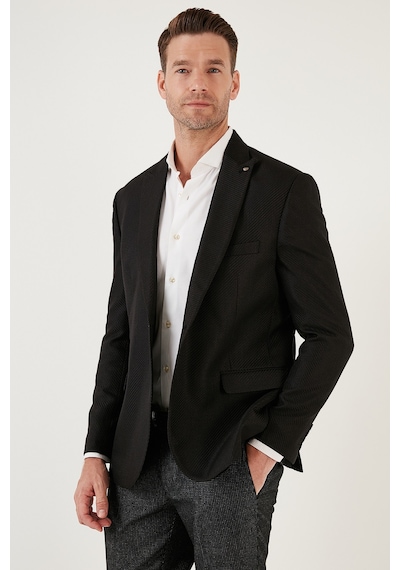 Buratti 6 Drop Çift Yırtmaçlı Slim Fit Blazer Erkek Ceket 659001 Siyah Buratti 6 Drop Çift Yırtmaçlı Slim Fit Blazer Erkek Ceket 659001 Siyah