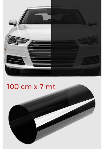 Cam Filmi Siyah Amerikan Çizilmez  Koyu ton 100 cm x 7 metre
