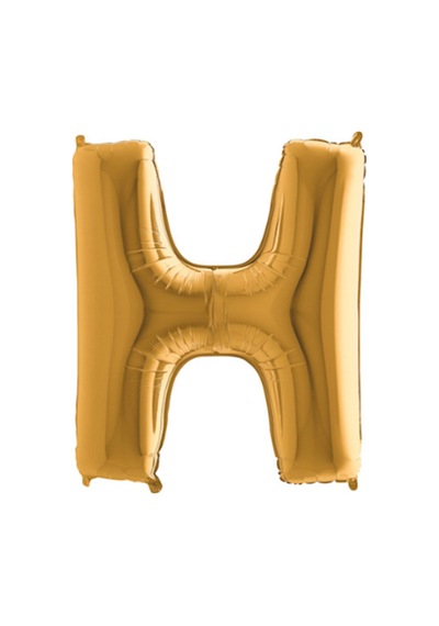 Gold Folyo Balon H Harfi 16inç 40cm Diğer