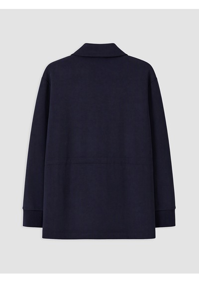 Lcw Modest Lacivert Soft Touch Kadın Fermuarlı Sweatshirt