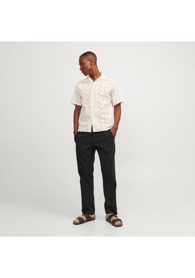 Jack&jones Jack Jones Pantolon Kane Summer Linen Blend Jogger Siyah