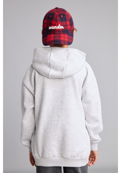 Defacto Overshirt Fit Kapüşonlu İçi Yumuşak Tüylü Baskılı Sweatshirt Erkek Çocuk I3083a826wngr400 Gri-gr400