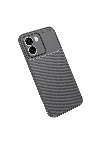 Oppo Oppo A6t 5g Auto Focus Karbon Kapak - Gri Düz Renkli