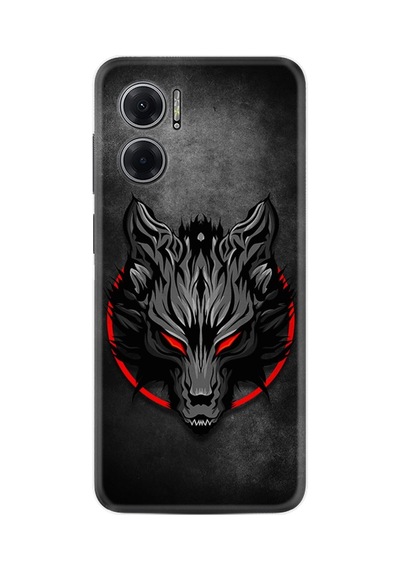 Xiaomi Redmi Note 11e Kılıf Resimli Desenli Silikon Platinium Series Dark Wolf 1813