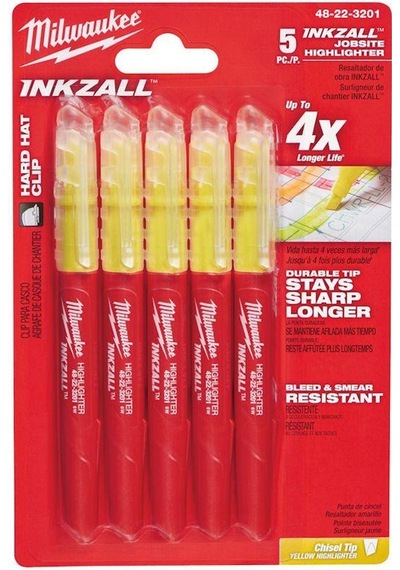 Milwaukee T48223201 Ağır Hizmet Tipi Inkzall Fosforlu Işaretleyi