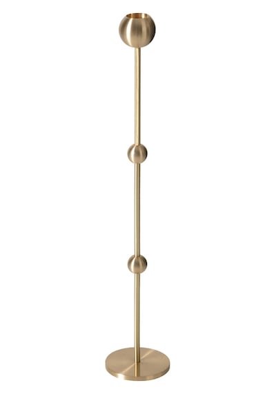 Mudo Home Vela Pirinç Mumluk Büyük Boy 35 Cm Altın