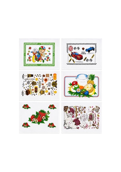 Sırımsı 35x50 Cm 6 Adet Yıkanabilir Beslenme Örtüsü Karma Desenler