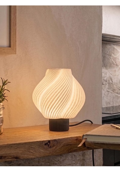 Designobee Krema- Modern Masa Ve Gece Lambası Ambiyans Lambası, Dekoratif Led Abajur, E14 Duy