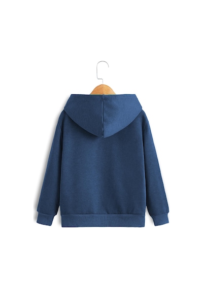 Brz Kids Unisex Çocuk Basic Hoodie Petrol