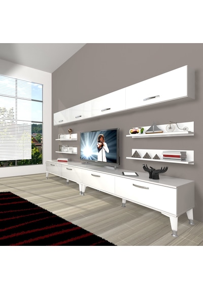Decoraktiv Eko 360y Slm Silver Tv Ünitesi Tv Sehpası Parlak Beyaz Decoraktiv Eko 360y Slm Silver Tv Ünitesi Tv Sehpası Parlak Beyaz