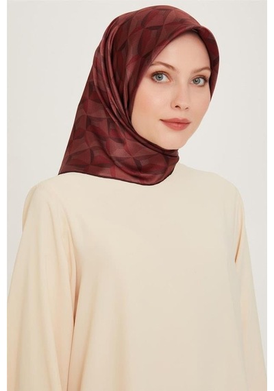 Armine İpek Eşarp Nostalji - 9204-56 Kırmızı Twill Kırmızı