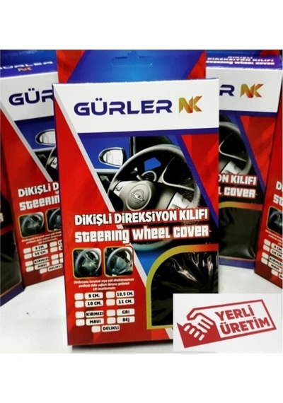 Alkantra Dikmeli Direksiyon Kılıfı Soft Mavi Yüzüklü