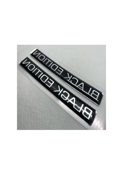 Siyah 3d Logo Sticker Seti, 2 Adet İle Kendi Tasarımlarınızı Yaratın Abanoz