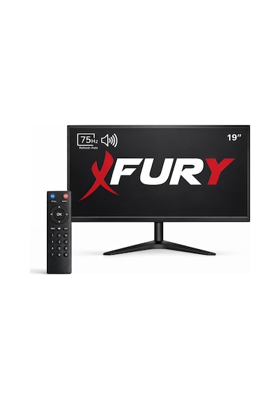 Fury 19" Led Monitör 75hz 5ms Dahili Hoparlörlü Uzaktan Kumandalı Hdmı Vga Geniş Ekran