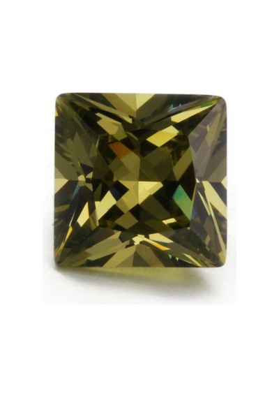 Prenses Kesim Sentetik Taş 4x4mm 100 Adet Zeytin Yeşili