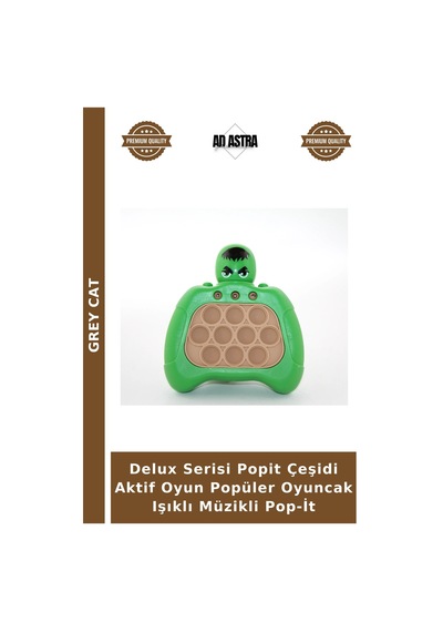 Delux Serisi Popit Çeşidi Aktif Oyun Popüler Oyuncak Işıklı Müzikli Pop-it