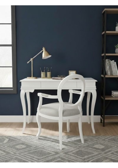 Regnum Fransız Still Ahşap Çalışma Masası 80x125 Beyaz