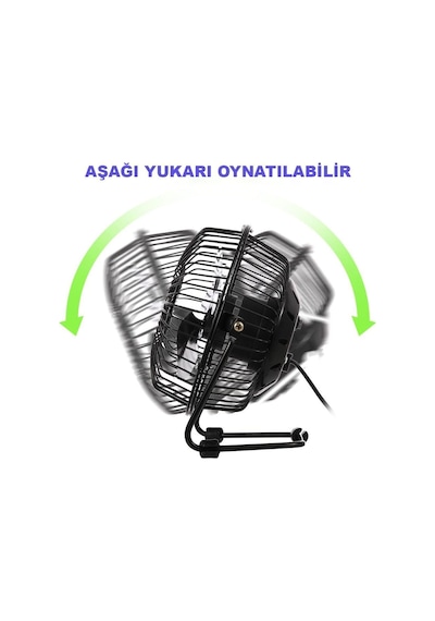 Robeve Masa Üstü Klima Usb Girişli Metal Serinletici Mini Vantilatör Fan