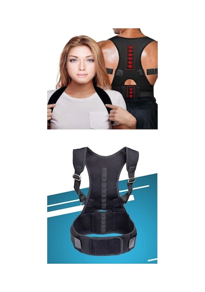 Medikal Unisex Dik Duruş Korsesi Manyetik Korse Omuz Bel Sırt Korsesi