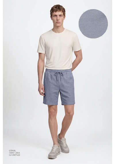 AC&Co / Altınyıldız Classics Erkek Lacı Pamuklu Standart Fit Normal Kesim Beli Bağlamalı Yan Cepli Örme Şort Lacı Lacivert AC&Co / Altınyıldız Classics Erkek Lacı Pamuklu Standart Fit Normal Kesim Beli Bağlamalı Yan Cepli Örme Şort Lacı Lacivert