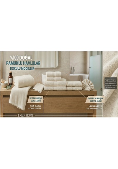Banyo Havlusu %100 Pamuk 70 140 Ekru