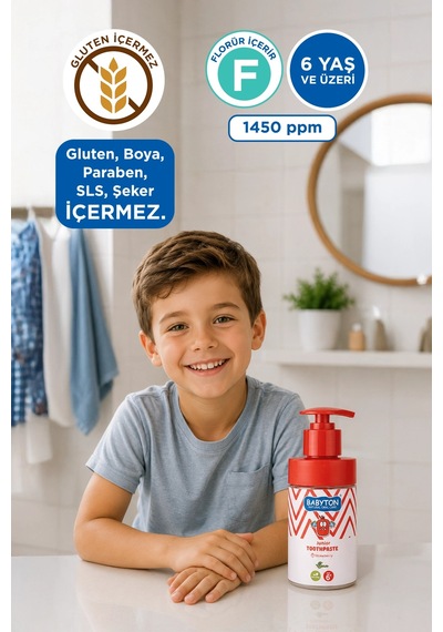 Doğal Çilekli 6 Yaş Ve Üzeri Florürlü Diş Macunu Pompalı 200 Ml Temel Bakım