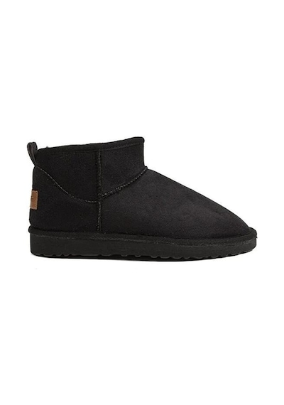 Pierre Cardin 52126 Süet İçi Kürklü Mini Boy Bilekte Kısa Kadın Bot Siyah