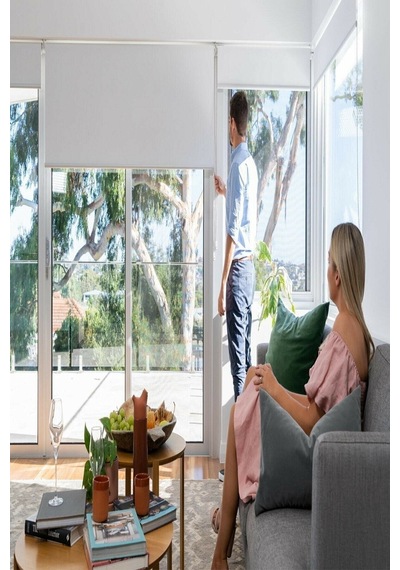 Beyaz İthal Zebra Stor Güneşlik Perde Etek Dilimli Modern Perde