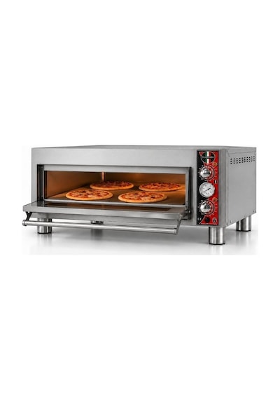 Silverinox Elektrikli Tek Kat 25 Cm 4 Pizza Kapasiteli Pizza Fırını 380v