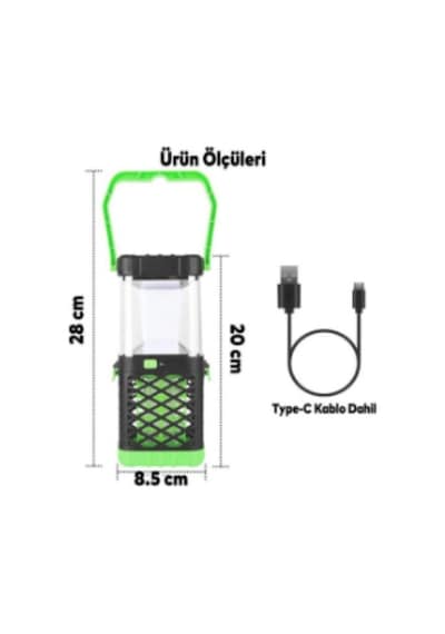 Klaus Kamp Lambası 3w 200 Lumen 1200mah Uv Mor Işıklı Sineklikli Mor