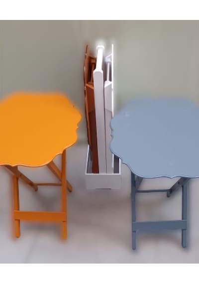 1448bng90095çanta Zigon Sehpa Yonca Dörtlü Model Mdf 4renk Ceviz-hardal-beyaz Ve Gri Renk Uyum