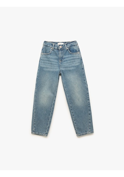 Koton Pamuklu Cepli Rahat Kesim Denim Pantolon Orta İndigo 6wkb40004td İndigo