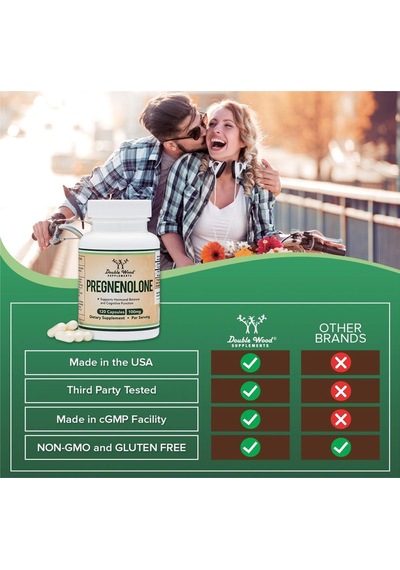 Double Wood Pregnenolone 100mg Converted To Progesterone To ...