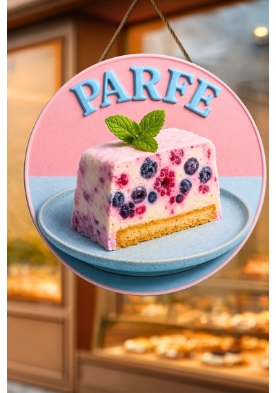 Parfe Temalı İpli Ahşap Kapı Duvar Süsü, Pastane, Tatlı Dükkanı, Cafe Tablo Dekoru