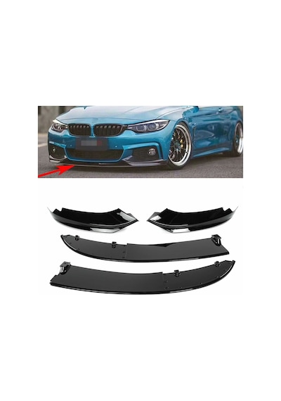 Bmw F32 Ön Tampon Altı Lip M-performane Pianoblack 2014-2020 Aras