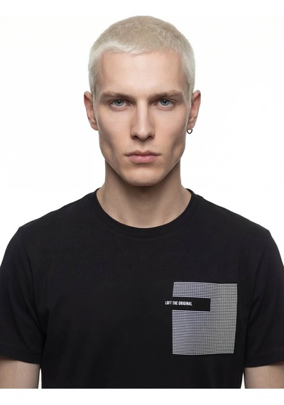 Loft Baskılı Siyah Erkek T-shirt Lf2041129