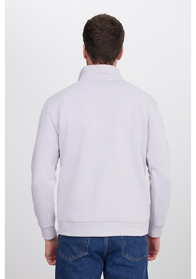 Tudors Unisex Relax Fit Rahat Kesim Pamuklu İçi Polarlı Yarım Fermuarlı Lila Dik Yaka Sweatshirt-35173 Lila Tudors Unisex Relax Fit Rahat Kesim Pamuklu İçi Polarlı Yarım Fermuarlı Lila Dik Yaka Sweatshirt-35173 Lila