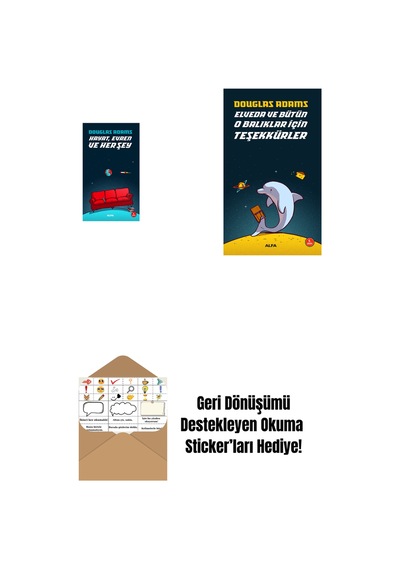 Hayat Evren Ve Her Şey + Elveda Ve Bütün O Balıklar İçin Teşekkürler + Okuma Sticker'ları