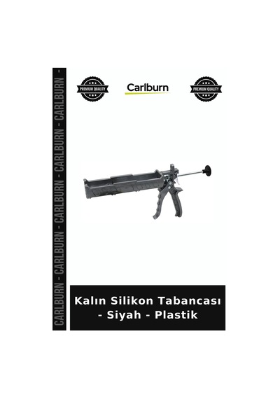 Özel Üretim Tadilat Mastik Yalıtım Dolgu Ergonomik Kalın Silikon Tabancası - Siyah - Plastik