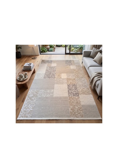 Merinos Vista Krem Kahve Renk %100 Akrilik Geometrik Desen Yumuşak Dokulu Salon Oturma Odası Halısı 76596-957 Kahverengi Merinos Vista Krem Kahve Renk %100 Akrilik Geometrik Desen Yumuşak Dokulu Salon Oturma Odası Halısı 76596-957 Kahverengi
