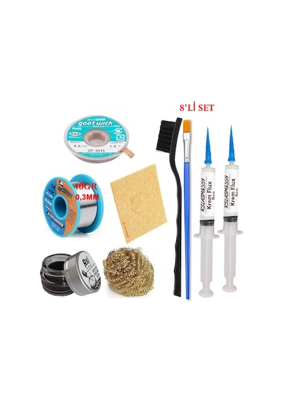 Mechanic Lehim Teli 0,3mm 40gr Havya Uc Temizleyici Rslasm Flux Ve Cp-3515 Lehim Emme Teli Seti2 St03