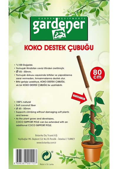 Gardener Kks080 Koko Sarmaşık Çubuğu - 80 Cm