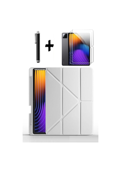 Xiaomi Pad 7 Pro / Pad 7 Uyumlu Kılıf Kalem Bölmeli Standlı Kılıf + Ekran Koruyucu + Kalem 3'lü Set Kapaklı Kılıf Xiaomi Pad 7 Pro / Pad 7 Uyumlu Kılıf Kalem Bölmeli Standlı Kılıf + Ekran Koruyucu + Kalem 3'lü Set Kapaklı Kılıf
