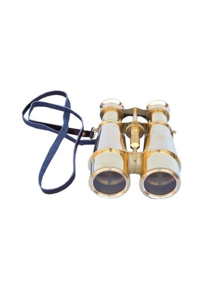 Hampton Nautical Captain&apos S Solid Brass Binoculars, 15cm, Brass