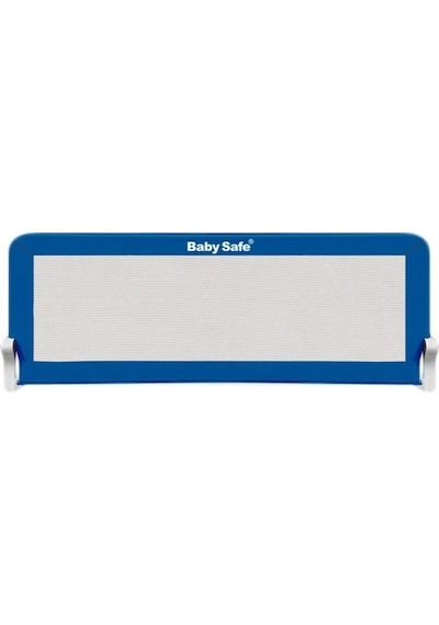 Babysafe Güvenlik Yatak Korkuluğu 120x42 CM Mavi Kolay Montaj Koruyucu Tekstil