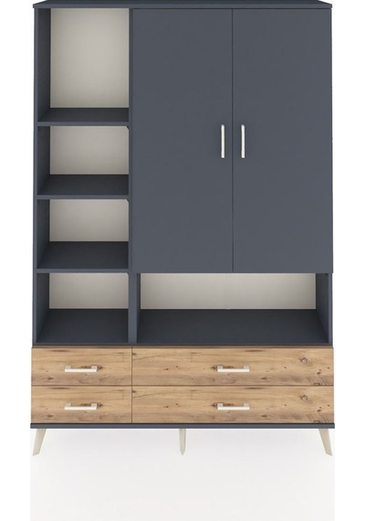 Arges Dolap 8 Raflı 4 Çekmeceli 2 Kapaklı 132x30x195 Antrasit-antrasit/çam Antrasıt/atlas Çam Arges Dolap 8 Raflı 4 Çekmeceli 2 Kapaklı 132x30x195 Antrasit-antrasit/çam Antrasıt/atlas Çam