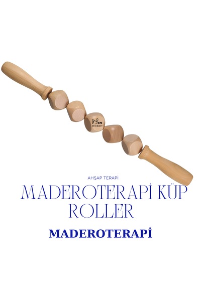 1sen Art & Beauty Maderoterapi Küp Roller Ahşap Masaj Aleti Açık Kahverengi