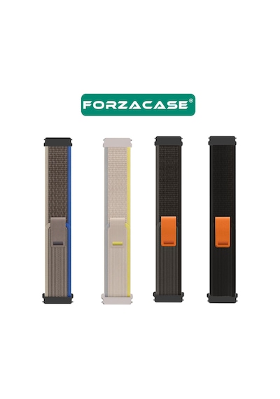 20 Mm Universal Akıllı Saatler İçin Cırtlı Hasır Kumaş Kordon Kayış - Fc604 Diğer