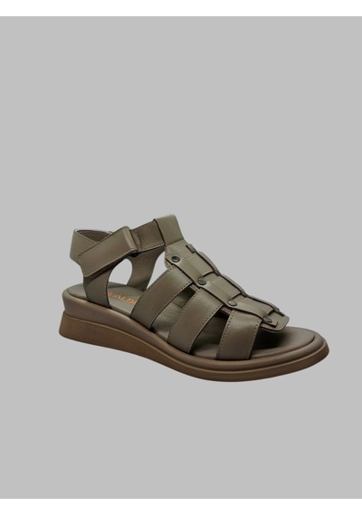Albini A-10888 Kadın Deri Sandalet Vizon